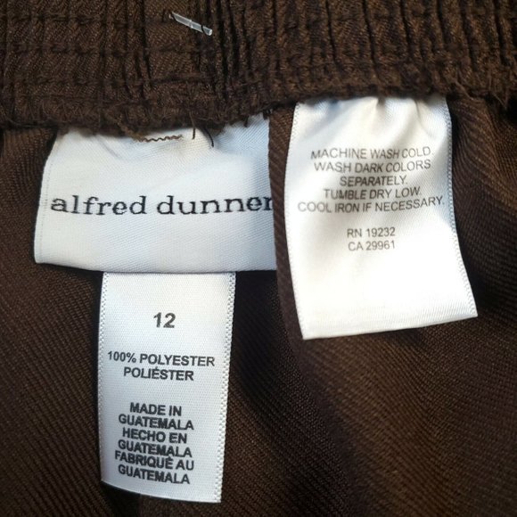 Alfred‎ Dunner Classics Pants Brown Pull On 12 Proportioned Short - Picture 4 of 11